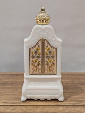Vintage Milk Glass Armoire Decanter From Avon